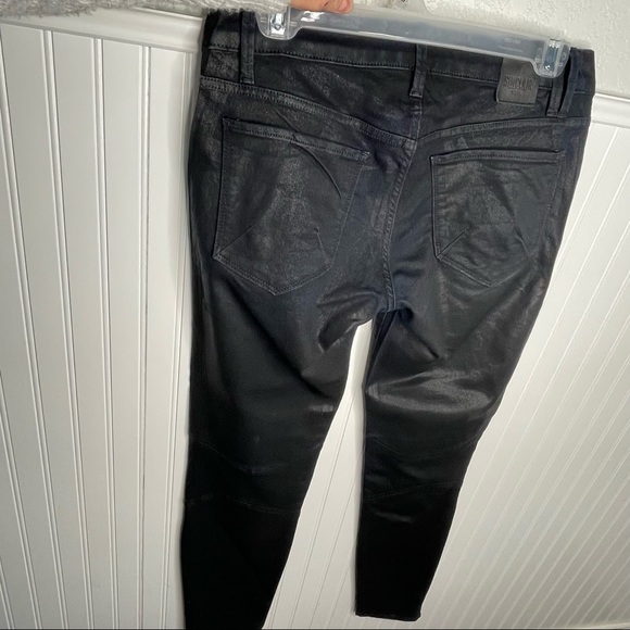 The Sinclair MFGRP | BLACK Rohe Coated Moto Zip Ankle Fixed Leggings - Picture 6 of 7